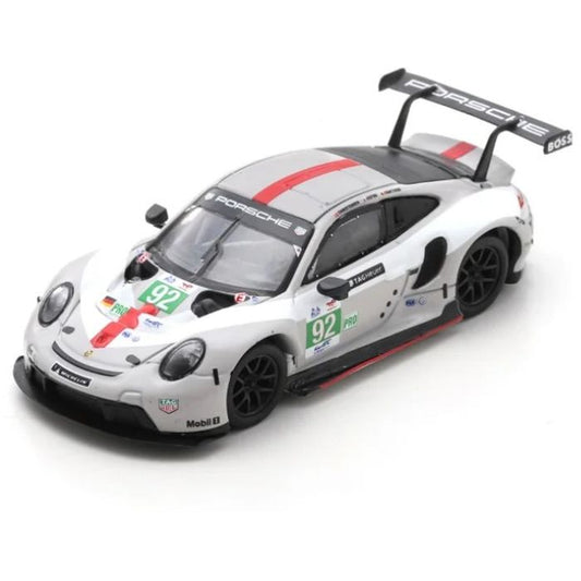 1/64 PORSCHE - 911 991-2 RSR-19 4.2L TEAM PORSCHE GT N 92 24h LE MANS 2022 MICHAEL CHRISTENSEN - KEVIN ESTRE - LAURENS VANTHOOR - WHITE GREY RED - SPARKY SPA Y274