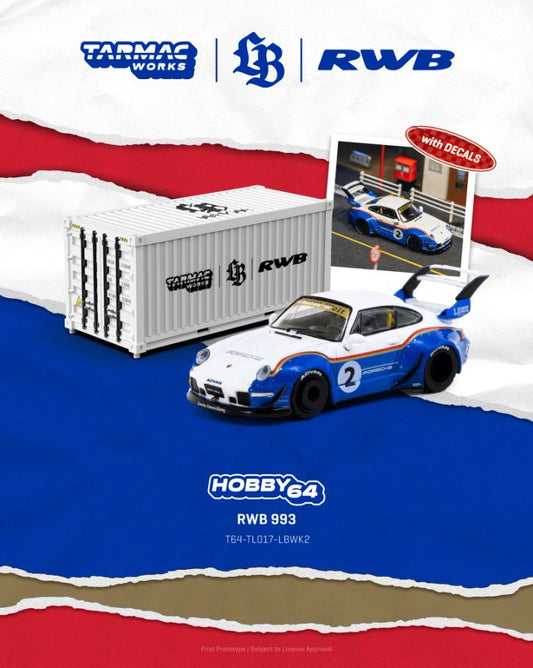 1/64 RWB 993 Liberty Walk - Tarmac Models - T64-TL017-LBWK2
