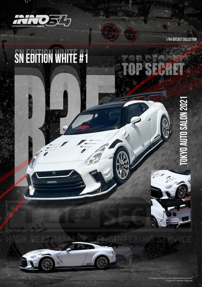 1/64 NISSAN GT-R (R35) "TOP SECRET" Tokyo Auto Salon 2021 - IN64-R35TS-TAS2021