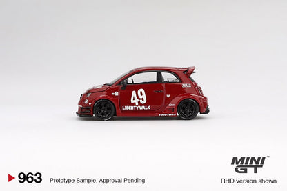 1/64 LB-WORKS X ABAS WORKS ABARTH 595 RED (LHD) BLISTER PACKAGING - MGT00963-BL