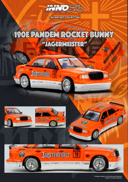 1/64 PANDEM ROCKET BUNNY 190E JAGERMEISTER - Inno64 - IN64-190EP-JGMT