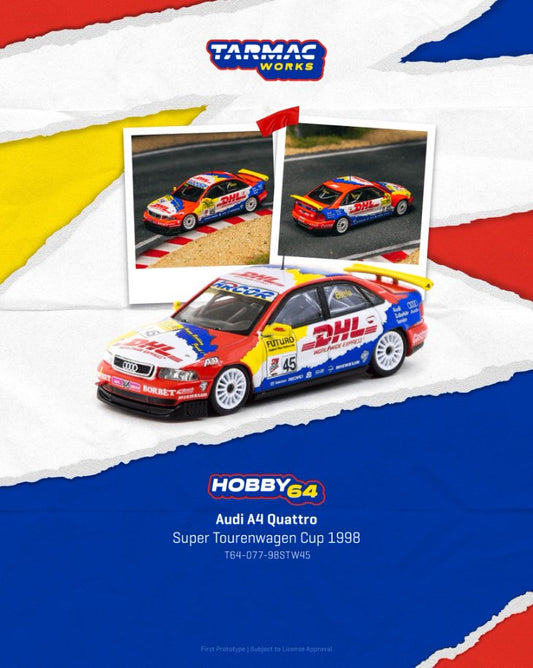 1/64 Audi A4 Quattro Super Tourenwagen Cup 1998 Frank Biela - Tarmac Models - TC-T64-077-98STW45