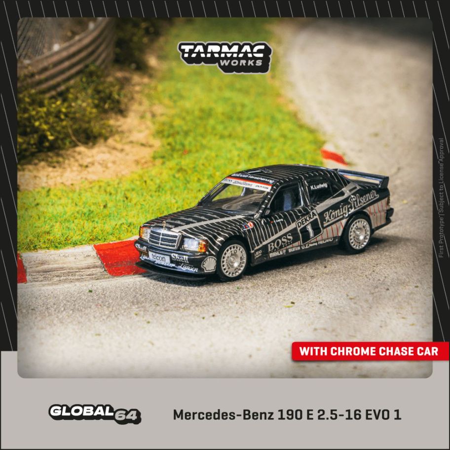 1:64 Mercedes-Benz 190 E 2.5-16 EVO 1 DTM 1989 Klaus Ludwig - T64G-057-89DTM01