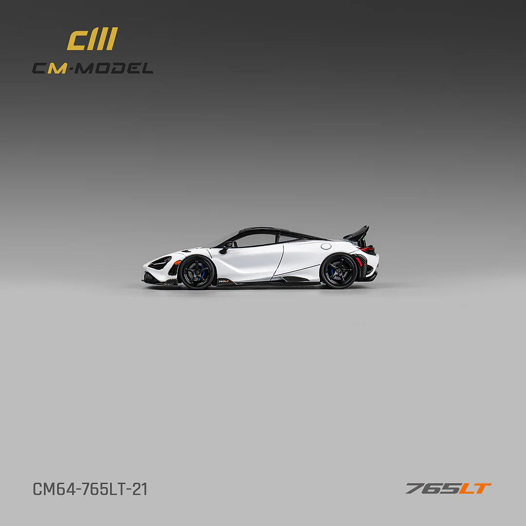 1/64 - McLaren 765LT White with carbon hood CM64- 765LT-21