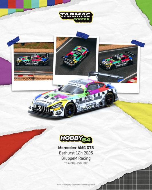 1/64 Mercedes-AMG GT3 Bathurst 12h 2025 GruppeM Racing Maro Engel / Mikaël Grenier / Maxime Martin - Tarmac Models - T64-062-25BH888