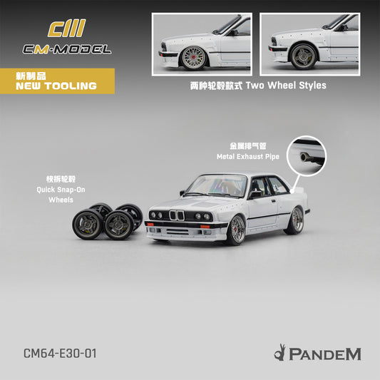 1/64 Pandem M3E30 Pearl White M3E30 - CM Models - CM64-E30-01