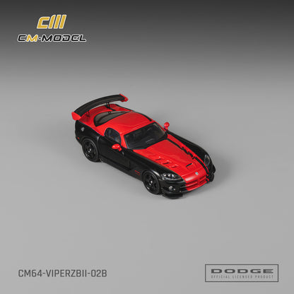 1/64 Dodge Viper ACR(ZBII) Viper Black with Red  - CM Models - CM64-ViperZBII-02B