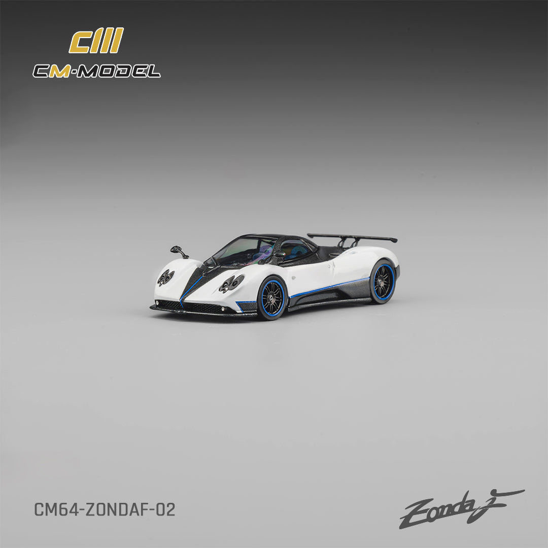 1/64 Pagani ZondaF Pearl White Blue line - CM Models - CM64-ZondaF-02