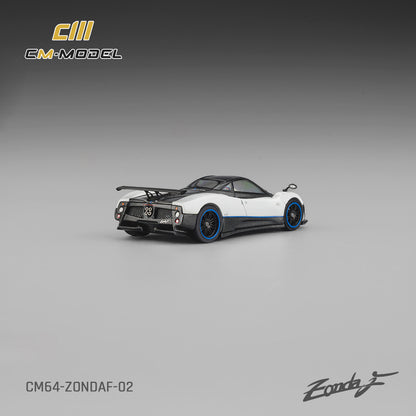 1/64 Pagani ZondaF Pearl White Blue line - CM Models - CM64-ZondaF-02