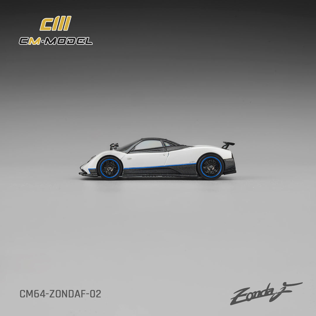 1/64 Pagani ZondaF Pearl White Blue line - CM Models - CM64-ZondaF-02