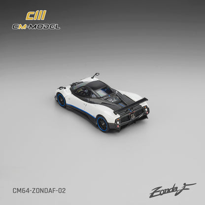 1/64 Pagani ZondaF Pearl White Blue line - CM Models - CM64-ZondaF-02