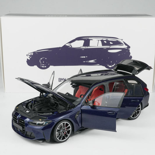 1/18 - M3 TOURING - 2024 - TANSANIT BLUE W SILVER WHEELS AND TARTUFO INTERIOR- 113024016 - Minichamps
