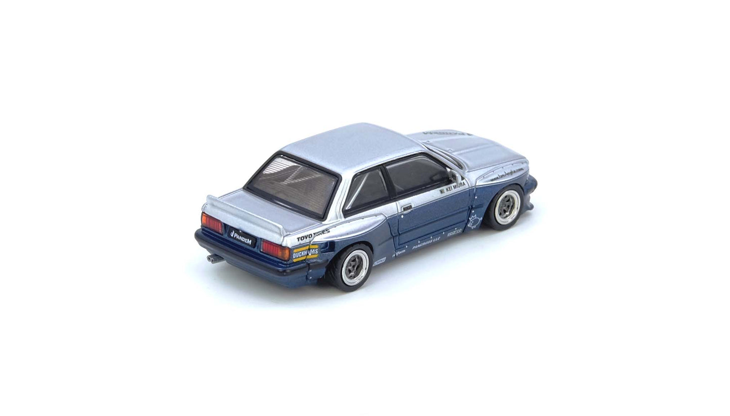 1/64 PANDEM E30 M3 Silver/Blue - Inno64 - IN64-E30P-SILBLU
