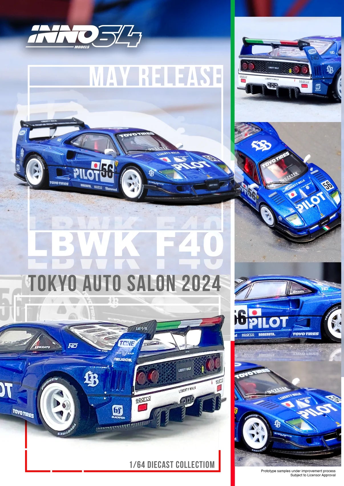 1/64 - LBWK F40 Tokyo Auto Salon 2024 'PILOT' - INNO64