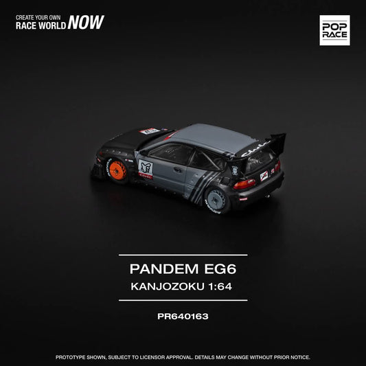 1/64 Pandem Civic EG6 *Kanjozoku*, black/gray/red - Poprace - PR640163