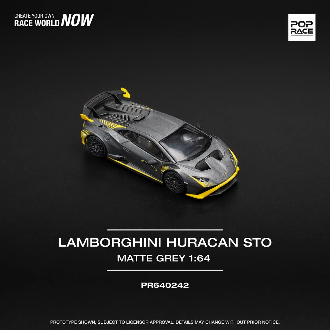 1/64 Lamborghini Huracan STO, matte grey - Poprace - PR640242