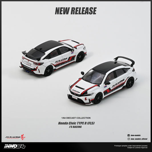 1/64 HONDA CIVIC (FL5) J'S RACING - Inno64 - IN64-FL5JS-WHI