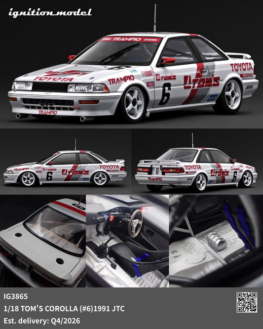 1/18 TOM'S COROLLA (#6)1991 JTC  - Ignition Models - IG3865