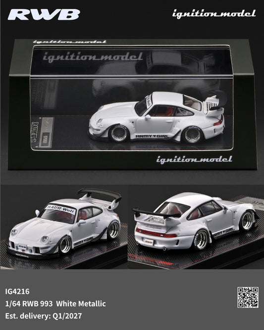 1/64 RWB 993 White Metallic - Ignition Models - IG4216