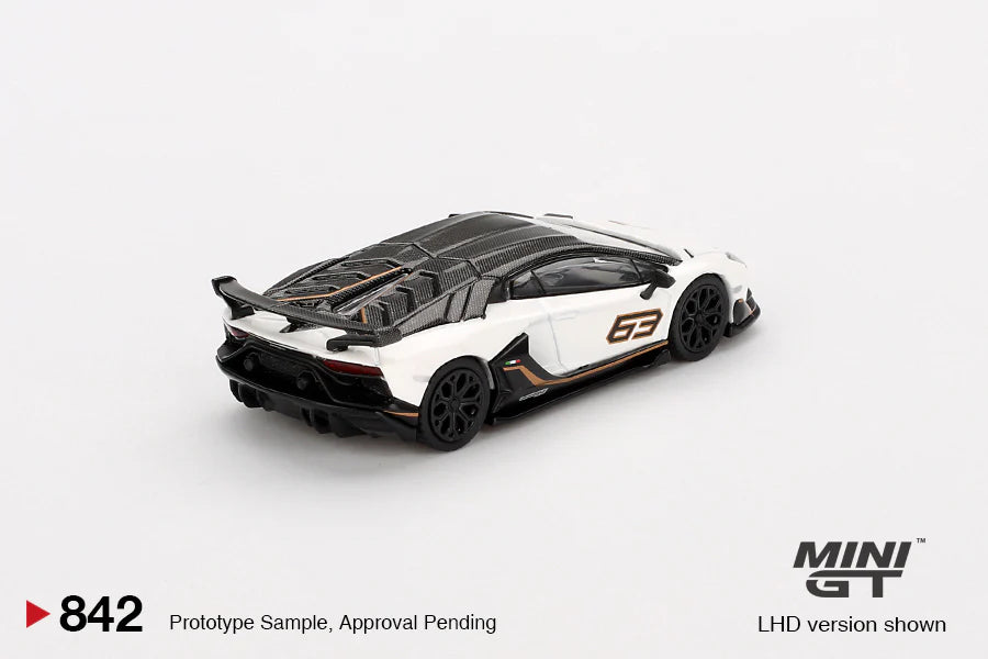 1/64 LAMBORGHINI AVENTADOR SVJ 63 BIANCO ASOPO (RHD) - MGT00842-R