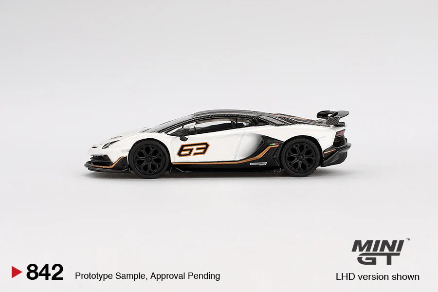 1/64 LAMBORGHINI AVENTADOR SVJ 63 BIANCO ASOPO (RHD) - MGT00842-R