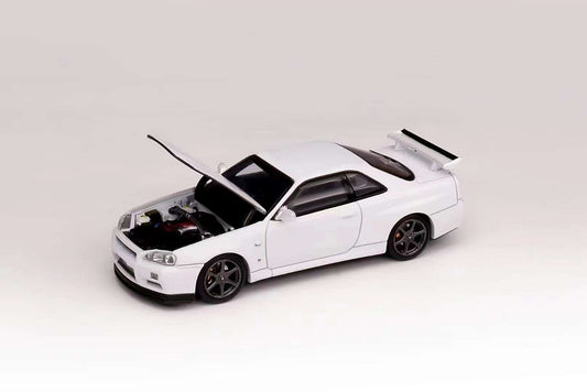 1/64 Motorhelix Nissan Skyline GT-R GTR R34 V-Spec II Pearl White