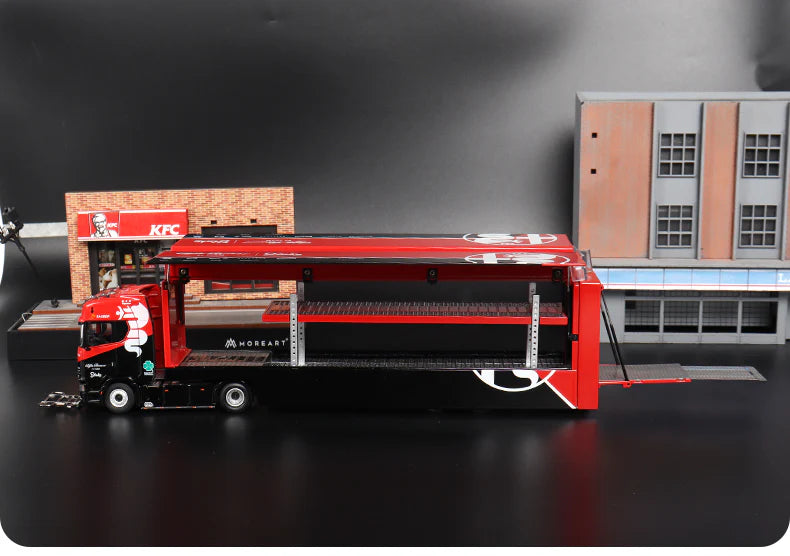 1:64 Scania S730 V8 Gull Wing Transporter- Alfa Romeo F1 - KENGFAI & MAXWELL