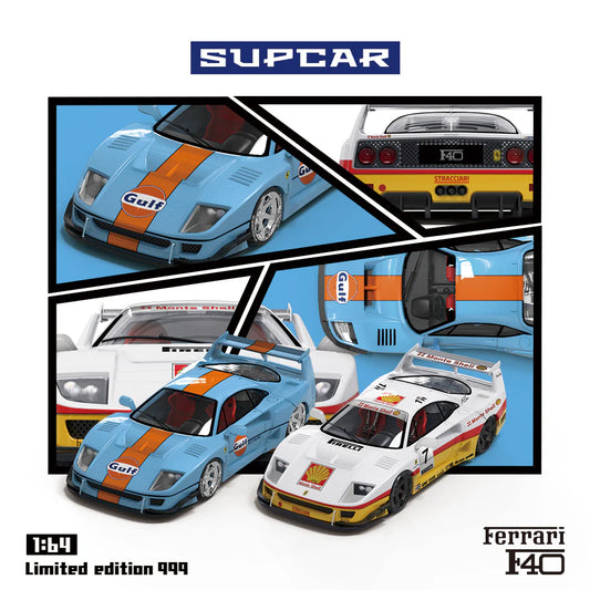 1:64 F40 Gulf/ Shell Livery (2 Colors) - Supcar