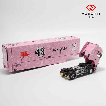 1/64 - Kengfai & Maxwell Scania S730 V8 Double Level Transporter Pink Pig #43