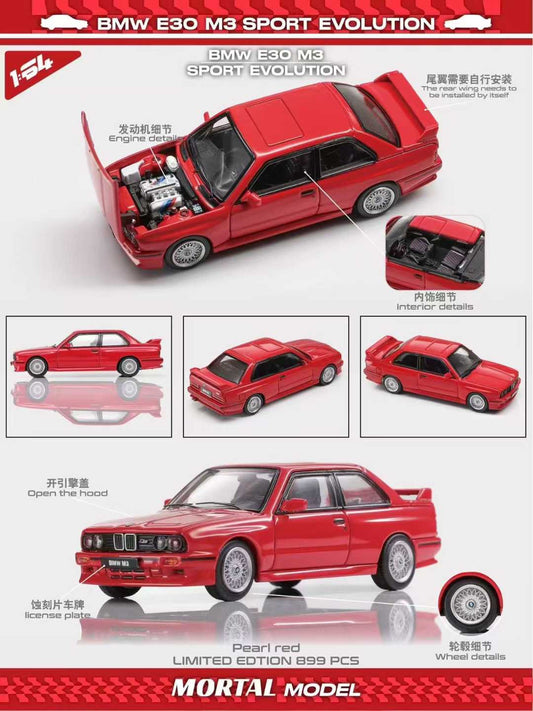 1/64 - BMW M3 E30 Sport Evo Evolution (Red)  - Mortal Model