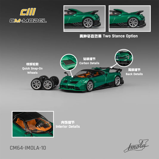 1/64 Pagani Imola Metallic Emerald Green - CM Models - CM64-IMOLA-10