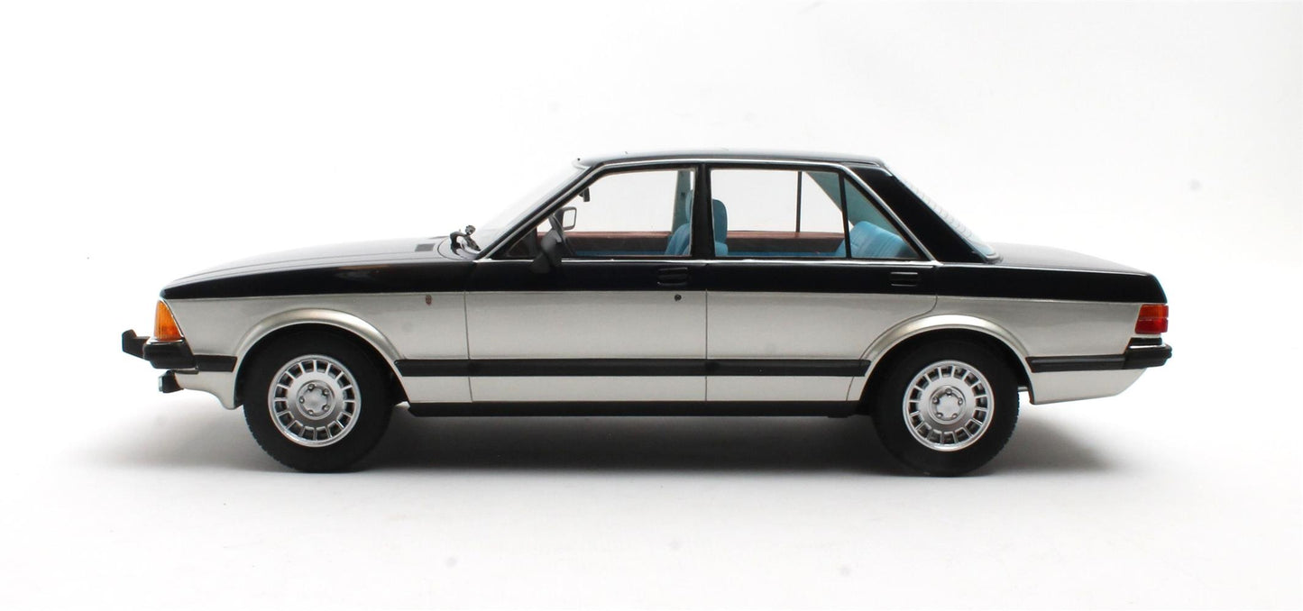 1/18 Ford Granada 2.8 Ghia Sapphire blue/silver - Cult Models - CML133-6