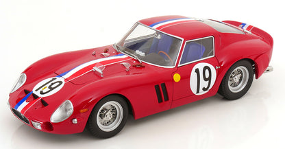 1/12 1962 Ferrari 250 GTO #19 2nd Le Mans, red - KKDC120125 - KK Diecast