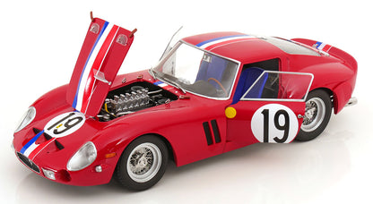 1/12 1962 Ferrari 250 GTO #19 2nd Le Mans, red - KKDC120125 - KK Diecast