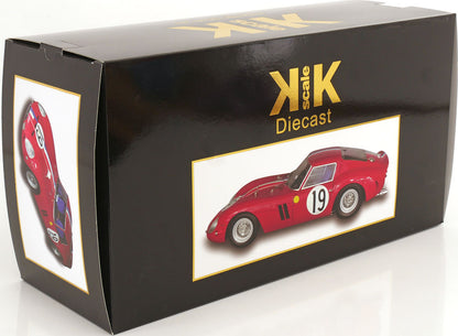 1/12 1962 Ferrari 250 GTO #19 2nd Le Mans, red - KKDC120125 - KK Diecast