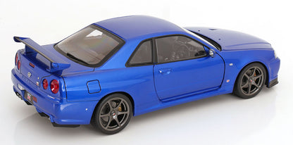 1/12 Nissan Skyline GT-R R34 V-Spec II OEM rims 2001 blue metallic-metallic - KK Scale - KKDC120211-1