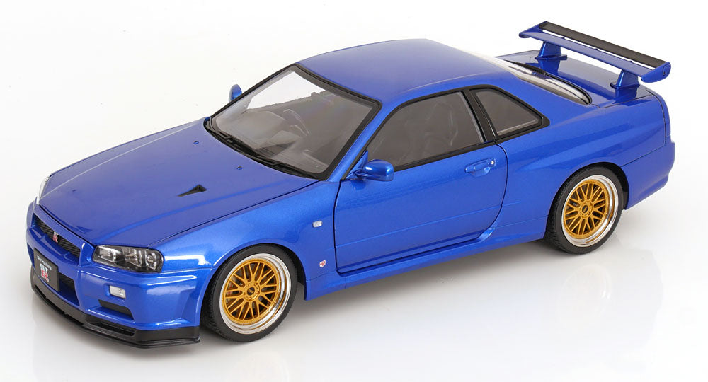 1/12 Nissan Skyline GT-R R34 V-Spec II BBS rims 2001 blue metallic-metallic - KK Scale - KKDC120211-2