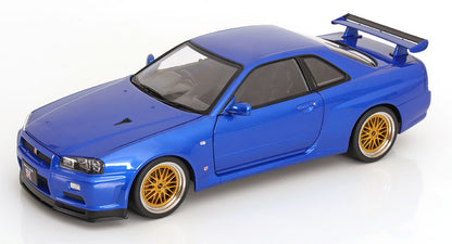 1/12 Nissan Skyline GT-R R34 V-Spec II BBS rims 2001 blue metallic-metallic - KK Scale - KKDC120211-2