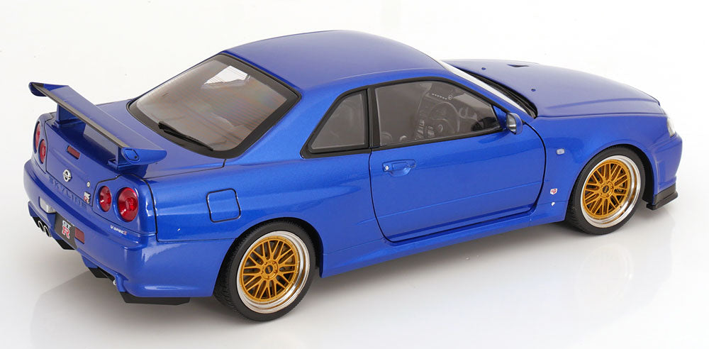 1/12 Nissan Skyline GT-R R34 V-Spec II BBS rims 2001 blue metallic-metallic - KK Scale - KKDC120211-2