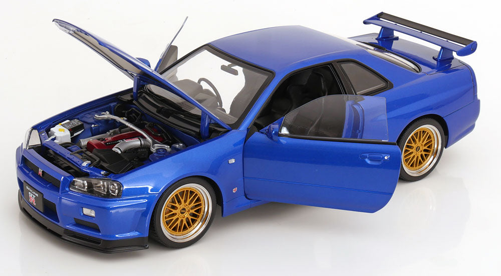 1/12 Nissan Skyline GT-R R34 V-Spec II BBS rims 2001 blue metallic-metallic - KK Scale - KKDC120211-2