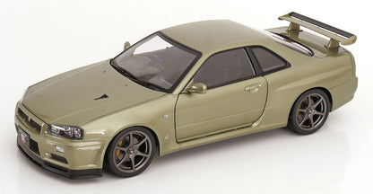1/12 Nissan Skyline GT-R R34 V-Spec II OEM rims 2001 lightgreen-metallic - KK Scale - KKDC120212-1