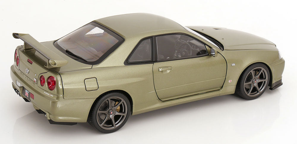 1/12 Nissan Skyline GT-R R34 V-Spec II OEM rims 2001 lightgreen-metallic - KK Scale - KKDC120212-1