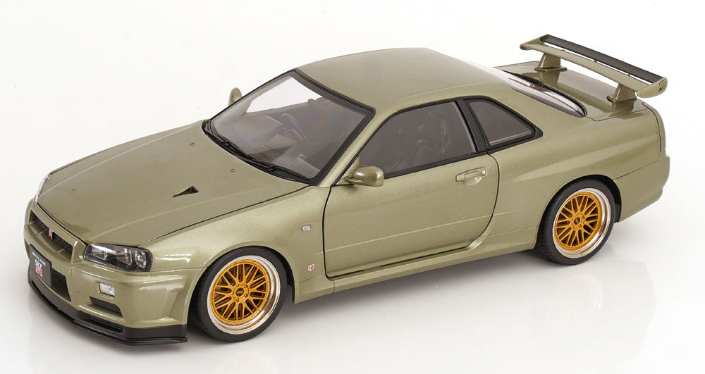 1/12 Nissan Skyline GT-R R34 V-Spec II BBS rims 2001 lightgreen-metallic - KK Scale - KKDC120212-2