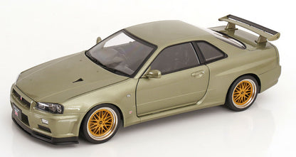 1/12 Nissan Skyline GT-R R34 V-Spec II BBS rims 2001 lightgreen-metallic - KK Scale - KKDC120212-2