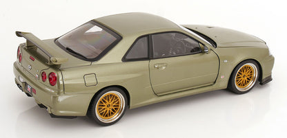 1/12 Nissan Skyline GT-R R34 V-Spec II BBS rims 2001 lightgreen-metallic - KK Scale - KKDC120212-2