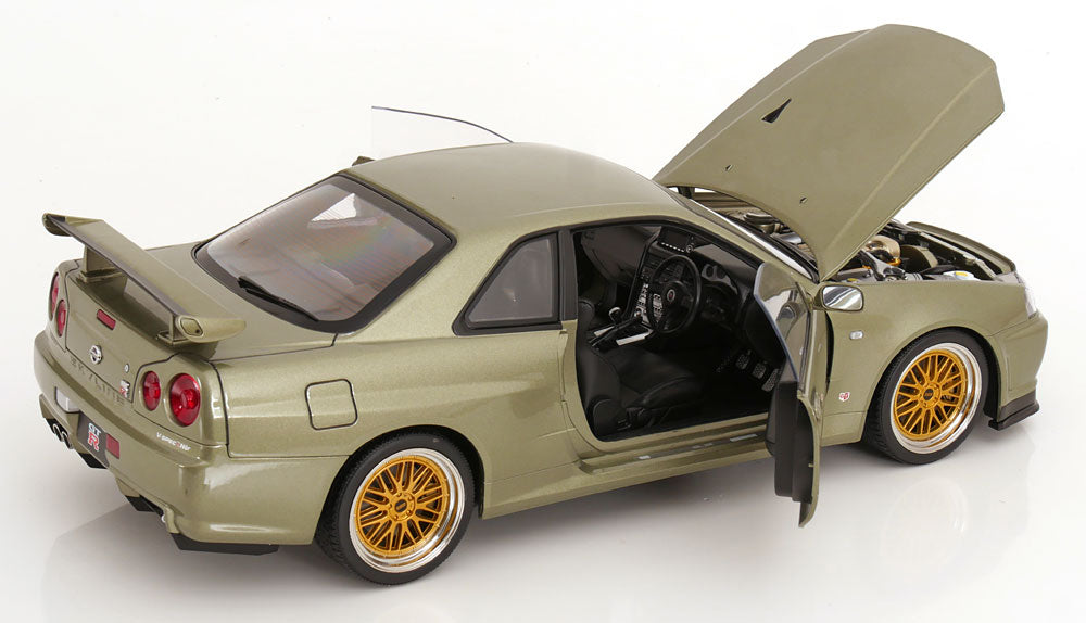 1/12 Nissan Skyline GT-R R34 V-Spec II BBS rims 2001 lightgreen-metallic - KK Scale - KKDC120212-2