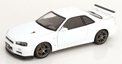 1/12 Nissan Skyline GT-R R34 V-Spec II OEM rims 2001 white - KK Scale - KKDC120213-1
