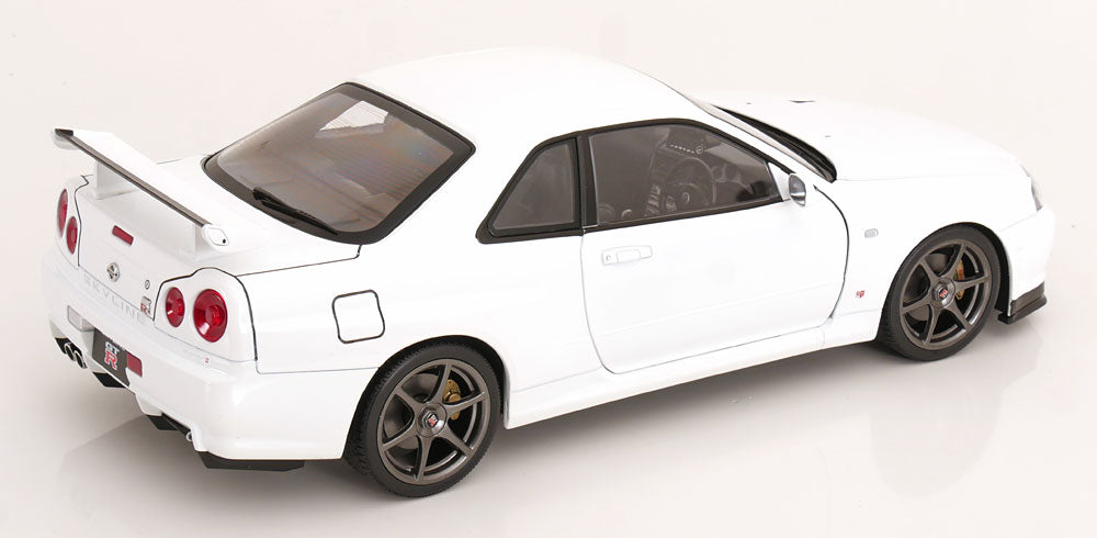1/12 Nissan Skyline GT-R R34 V-Spec II OEM rims 2001 white - KK Scale - KKDC120213-1