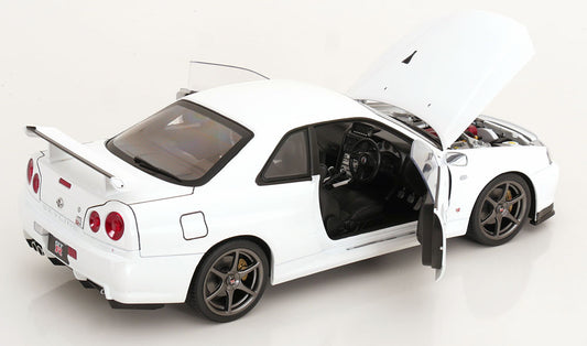 1/12 Nissan Skyline GT-R R34 V-Spec II OEM rims 2001 white - KK Scale - KKDC120213-1