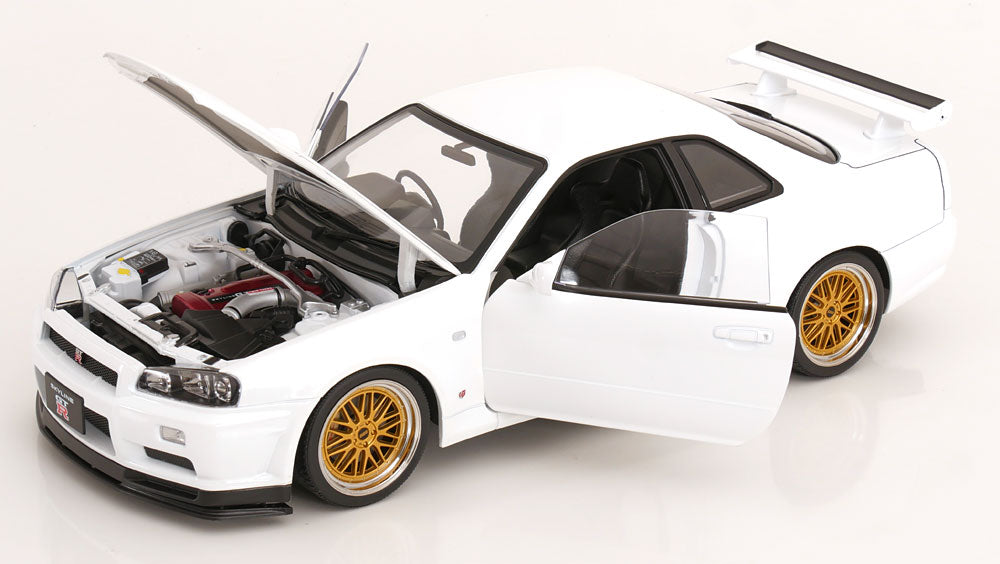 1/12 Nissan Skyline GT-R R34 V-Spec II BBS rims 2001 white - KK Scale - KKDC120213-2